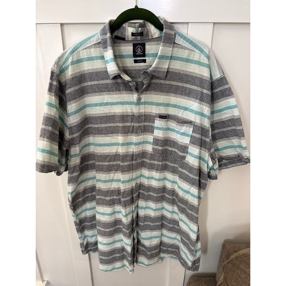 Men's Volcom Down Down Short Sleeve Shirt Size XXL - Picture 1 of 5